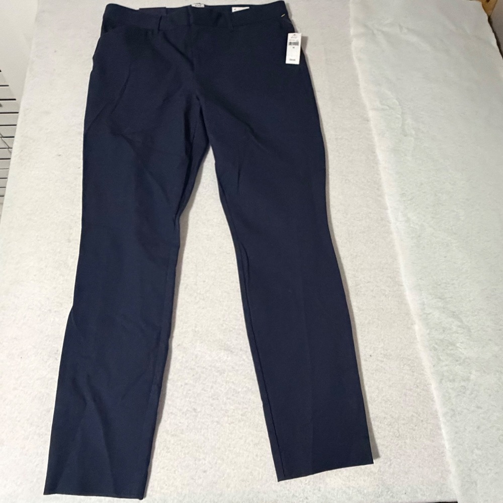 Gap Signature Skinny Ankle Pants Navy Blue Size 10 Mid Rise Stretch Trousers